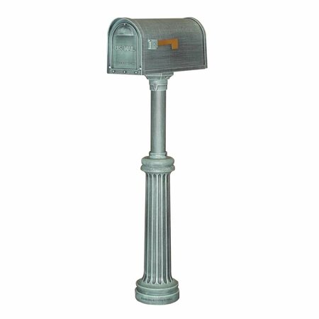 SPECIAL LITE Classic Curbside with Bradford Direct Burial Mailbox Post, Verde Green SCC-1008_SPK-590-VG